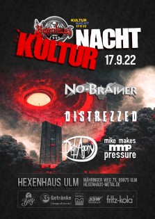 Kulturnacht im Hexenhaus: Mittags Tabletop / Abends Konzert: No Brainer - Distrezzed - Die in Agony - mmp